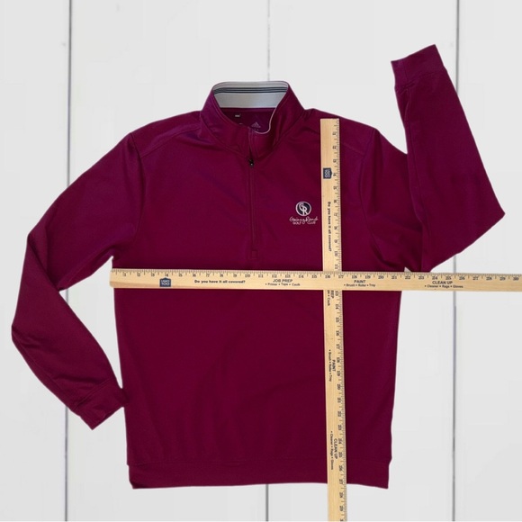 Adidas Golf Quarter Zip Pullover - Gainey Ranch Golf Club | Men’s Medium Maroon - Picture 6 of 9